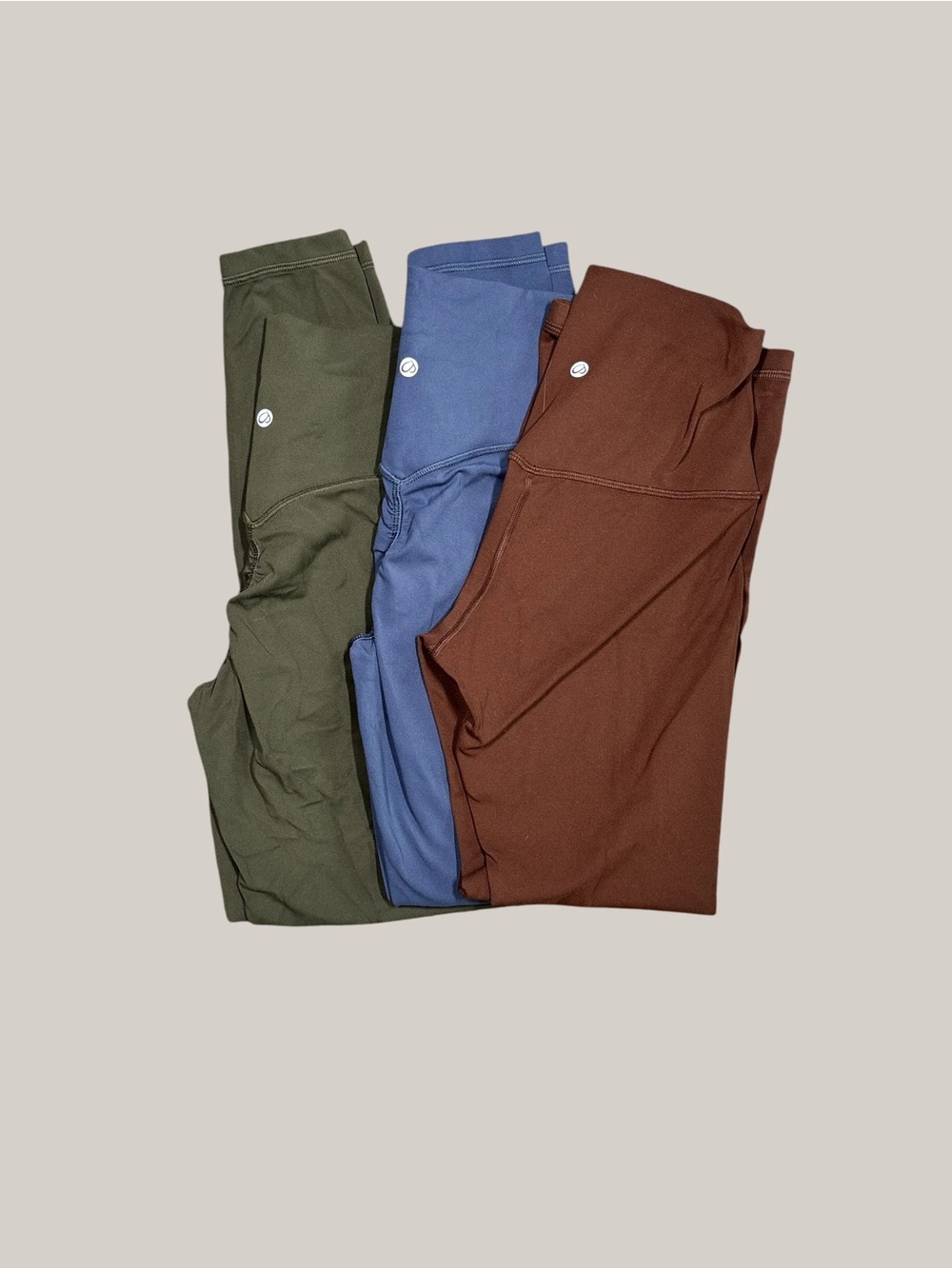 Women's High-Rise Leggings Pack - Olive, Blue, Brown